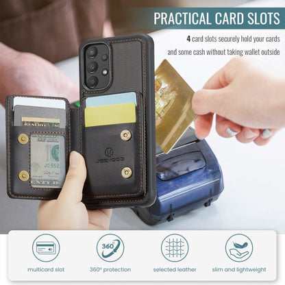 For Samsung Galaxy A13 4G JEEHOOD J05 Business Magnetic Style RFID Leather Phone Case(Black) - Galaxy Phone Cases by JEEHOOD | Online Shopping UK | buy2fix