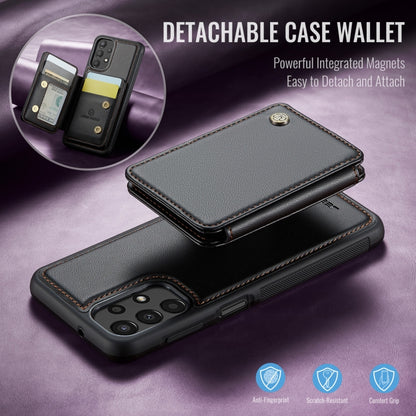 For Samsung Galaxy A13 4G JEEHOOD J05 Business Magnetic Style RFID Leather Phone Case(Black) - Galaxy Phone Cases by JEEHOOD | Online Shopping UK | buy2fix