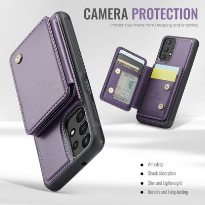 For Samsung Galaxy A13 4G JEEHOOD J05 Business Magnetic Style RFID Leather Phone Case(Purple) - Galaxy Phone Cases by JEEHOOD | Online Shopping UK | buy2fix