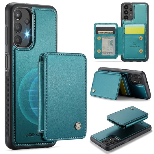 For Samsung Galaxy A13 4G JEEHOOD J05 Business Magnetic Style RFID Leather Phone Case(Blue Green) - Galaxy Phone Cases by JEEHOOD | Online Shopping UK | buy2fix