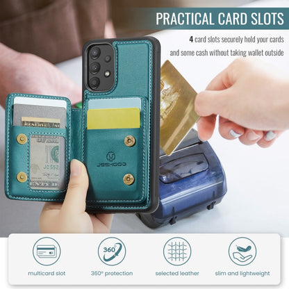For Samsung Galaxy A13 4G JEEHOOD J05 Business Magnetic Style RFID Leather Phone Case(Blue Green) - Galaxy Phone Cases by JEEHOOD | Online Shopping UK | buy2fix