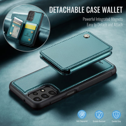 For Samsung Galaxy A13 4G JEEHOOD J05 Business Magnetic Style RFID Leather Phone Case(Blue Green) - Galaxy Phone Cases by JEEHOOD | Online Shopping UK | buy2fix