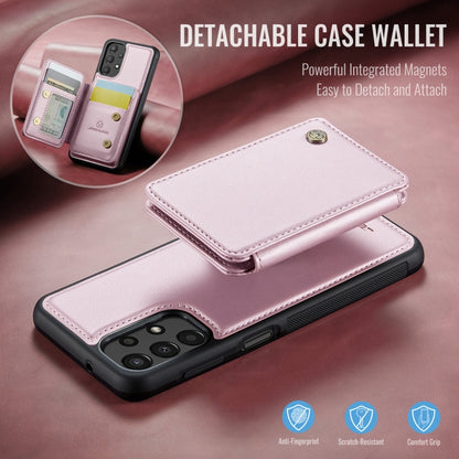 For Samsung Galaxy A13 4G JEEHOOD J05 Business Magnetic Style RFID Leather Phone Case(Pink) - Galaxy Phone Cases by JEEHOOD | Online Shopping UK | buy2fix