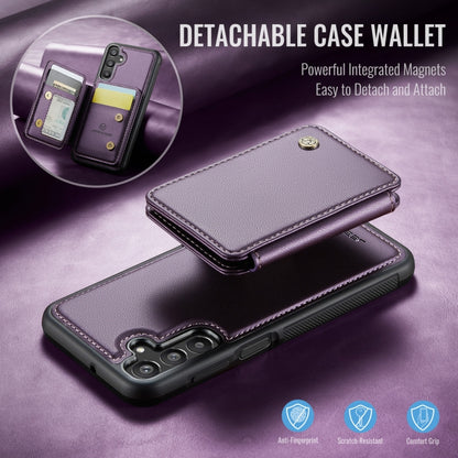 For Samsung Galaxy A15 JEEHOOD J05 Business Magnetic Style RFID Leather Phone Case(Purple) - Galaxy Phone Cases by JEEHOOD | Online Shopping UK | buy2fix