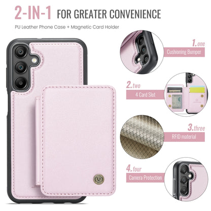 For Samsung Galaxy A15 JEEHOOD J05 Business Magnetic Style RFID Leather Phone Case(Pink) - Galaxy Phone Cases by JEEHOOD | Online Shopping UK | buy2fix
