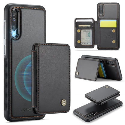 For Samsung Galaxy A50 JEEHOOD J05 Business Magnetic Style RFID Leather Phone Case(Black) - Galaxy Phone Cases by JEEHOOD | Online Shopping UK | buy2fix