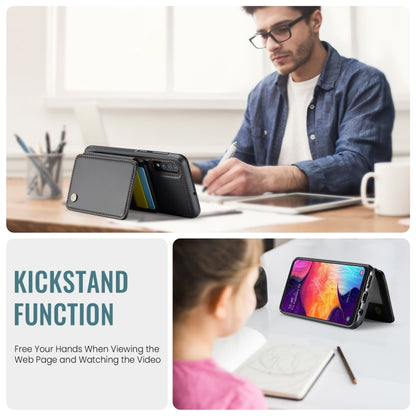 For Samsung Galaxy A50 JEEHOOD J05 Business Magnetic Style RFID Leather Phone Case(Black) - Galaxy Phone Cases by JEEHOOD | Online Shopping UK | buy2fix