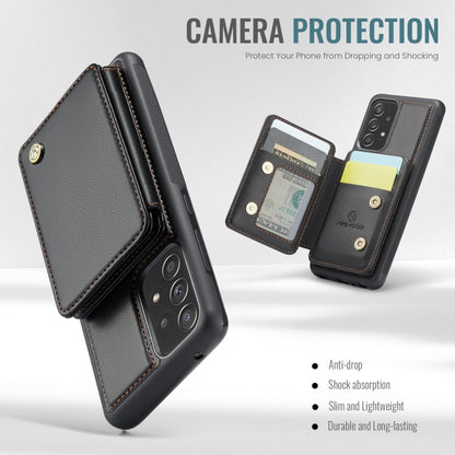 For Samsung Galaxy A52 5G / A52 4G JEEHOOD J05 Business Magnetic Style RFID Leather Phone Case(Black) - Galaxy Phone Cases by JEEHOOD | Online Shopping UK | buy2fix