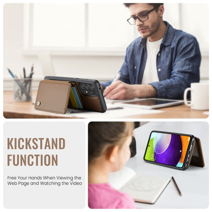 For Samsung Galaxy A52 5G / A52 4G JEEHOOD J05 Business Magnetic Style RFID Leather Phone Case(Brown) - Galaxy Phone Cases by JEEHOOD | Online Shopping UK | buy2fix