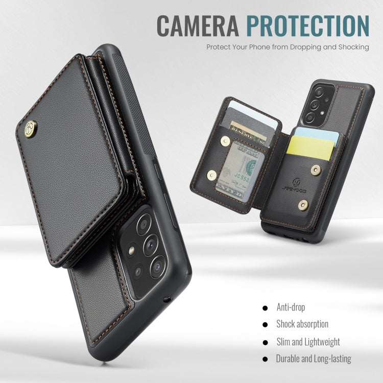 For Samsung Galaxy A52s 5G JEEHOOD J05 Business Magnetic Style RFID Leather Phone Case(Black) - Galaxy Phone Cases by JEEHOOD | Online Shopping UK | buy2fix