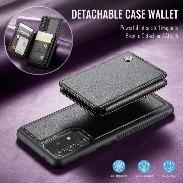 For Samsung Galaxy A52s 5G JEEHOOD J05 Business Magnetic Style RFID Leather Phone Case(Black) - Galaxy Phone Cases by JEEHOOD | Online Shopping UK | buy2fix