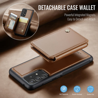 For Samsung Galaxy A52s 5G JEEHOOD J05 Business Magnetic Style RFID Leather Phone Case(Brown) - Galaxy Phone Cases by JEEHOOD | Online Shopping UK | buy2fix