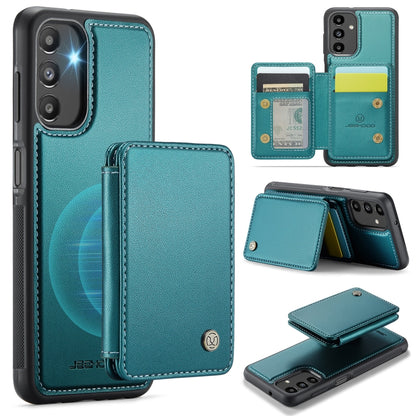 For Samsung Galaxy A13 5G JEEHOOD J05 Business Magnetic Style RFID Leather Phone Case(Blue Green) - Galaxy Phone Cases by JEEHOOD | Online Shopping UK | buy2fix