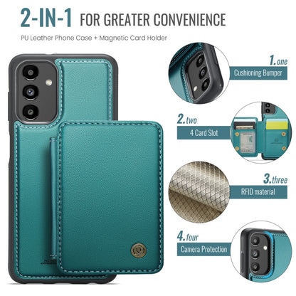 For Samsung Galaxy A13 5G JEEHOOD J05 Business Magnetic Style RFID Leather Phone Case(Blue Green) - Galaxy Phone Cases by JEEHOOD | Online Shopping UK | buy2fix