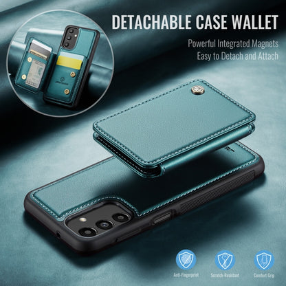 For Samsung Galaxy A13 5G JEEHOOD J05 Business Magnetic Style RFID Leather Phone Case(Blue Green) - Galaxy Phone Cases by JEEHOOD | Online Shopping UK | buy2fix