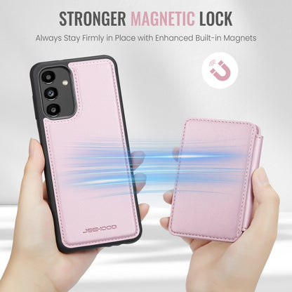 For Samsung Galaxy A13 5G JEEHOOD J05 Business Magnetic Style RFID Leather Phone Case(Pink) - Galaxy Phone Cases by JEEHOOD | Online Shopping UK | buy2fix