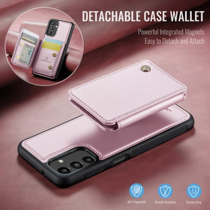 For Samsung Galaxy A13 5G JEEHOOD J05 Business Magnetic Style RFID Leather Phone Case(Pink) - Galaxy Phone Cases by JEEHOOD | Online Shopping UK | buy2fix