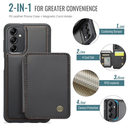 For Samsung Galaxy A14 4G / 5G JEEHOOD J05 Business Magnetic Style RFID Leather Phone Case(Black) - Galaxy Phone Cases by JEEHOOD | Online Shopping UK | buy2fix