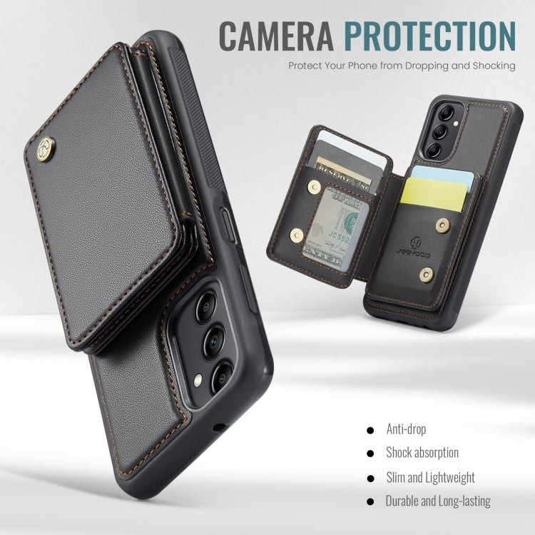 For Samsung Galaxy A14 4G / 5G JEEHOOD J05 Business Magnetic Style RFID Leather Phone Case(Black) - Galaxy Phone Cases by JEEHOOD | Online Shopping UK | buy2fix