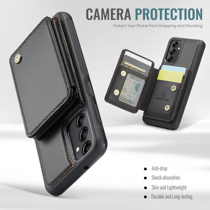 For Samsung Galaxy A14 4G / 5G JEEHOOD J05 Business Magnetic Style RFID Leather Phone Case(Black) - Galaxy Phone Cases by JEEHOOD | Online Shopping UK | buy2fix