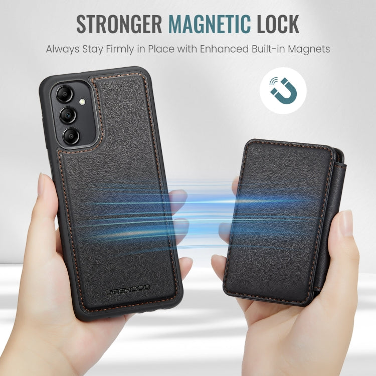 For Samsung Galaxy A14 4G / 5G JEEHOOD J05 Business Magnetic Style RFID Leather Phone Case(Black) - Galaxy Phone Cases by JEEHOOD | Online Shopping UK | buy2fix