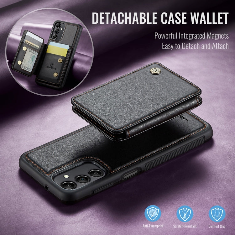 For Samsung Galaxy A14 4G / 5G JEEHOOD J05 Business Magnetic Style RFID Leather Phone Case(Black) - Galaxy Phone Cases by JEEHOOD | Online Shopping UK | buy2fix