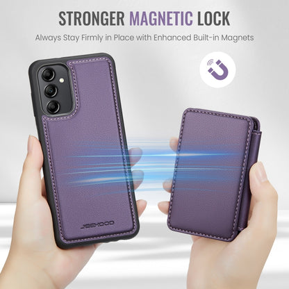 For Samsung Galaxy A14 4G / 5G JEEHOOD J05 Business Magnetic Style RFID Leather Phone Case(Purple) - Galaxy Phone Cases by JEEHOOD | Online Shopping UK | buy2fix