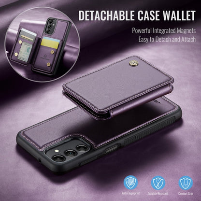 For Samsung Galaxy A14 4G / 5G JEEHOOD J05 Business Magnetic Style RFID Leather Phone Case(Purple) - Galaxy Phone Cases by JEEHOOD | Online Shopping UK | buy2fix