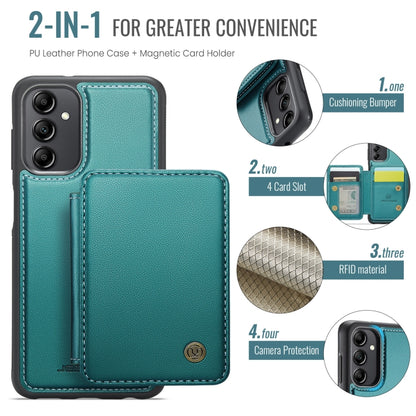 For Samsung Galaxy A14 4G / 5G JEEHOOD J05 Business Magnetic Style RFID Leather Phone Case(Blue Green) - Galaxy Phone Cases by JEEHOOD | Online Shopping UK | buy2fix