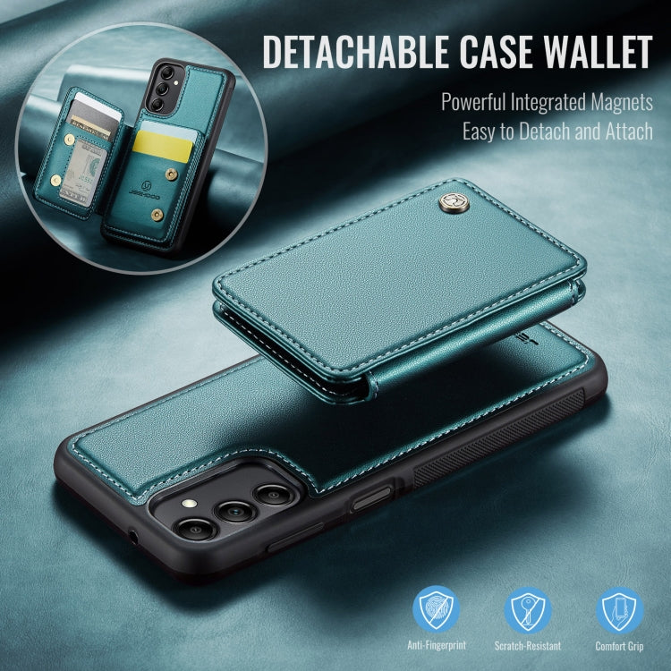 For Samsung Galaxy A14 4G / 5G JEEHOOD J05 Business Magnetic Style RFID Leather Phone Case(Blue Green) - Galaxy Phone Cases by JEEHOOD | Online Shopping UK | buy2fix