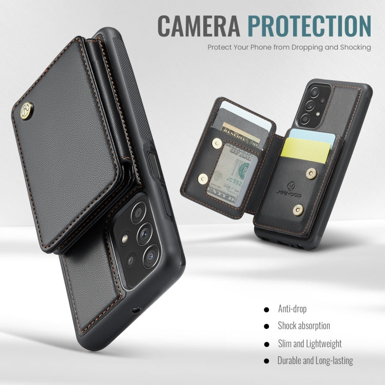 For Samsung Galaxy A23 JEEHOOD J05 Business Magnetic Style RFID Leather Phone Case(Black) - Galaxy Phone Cases by JEEHOOD | Online Shopping UK | buy2fix