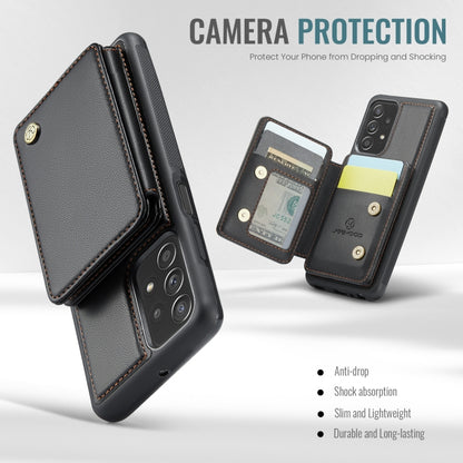 For Samsung Galaxy A23 JEEHOOD J05 Business Magnetic Style RFID Leather Phone Case(Black) - Galaxy Phone Cases by JEEHOOD | Online Shopping UK | buy2fix