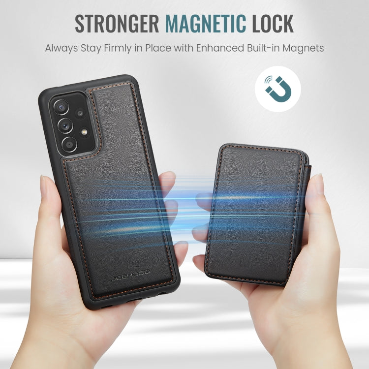 For Samsung Galaxy A23 JEEHOOD J05 Business Magnetic Style RFID Leather Phone Case(Black) - Galaxy Phone Cases by JEEHOOD | Online Shopping UK | buy2fix