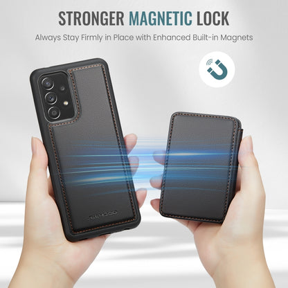 For Samsung Galaxy A23 JEEHOOD J05 Business Magnetic Style RFID Leather Phone Case(Black) - Galaxy Phone Cases by JEEHOOD | Online Shopping UK | buy2fix