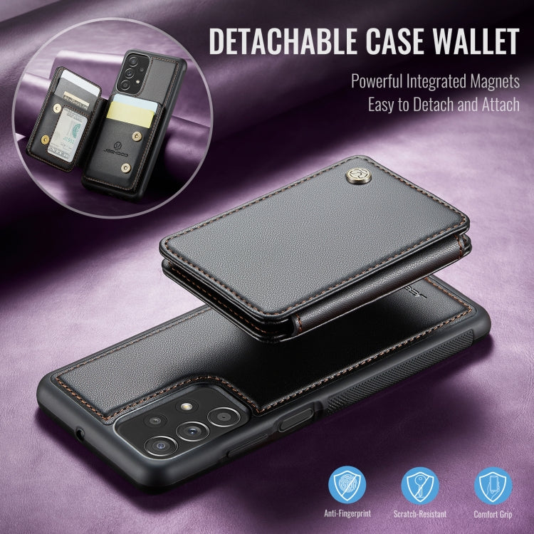 For Samsung Galaxy A23 JEEHOOD J05 Business Magnetic Style RFID Leather Phone Case(Black) - Galaxy Phone Cases by JEEHOOD | Online Shopping UK | buy2fix