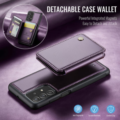 For Samsung Galaxy A23 JEEHOOD J05 Business Magnetic Style RFID Leather Phone Case(Purple) - Galaxy Phone Cases by JEEHOOD | Online Shopping UK | buy2fix