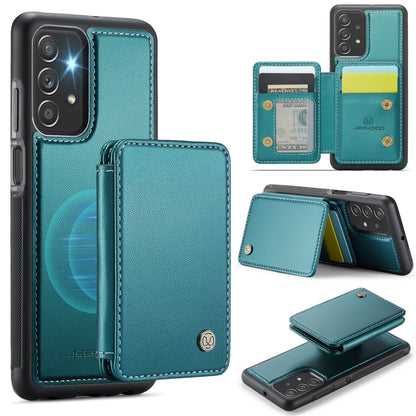For Samsung Galaxy A23 JEEHOOD J05 Business Magnetic Style RFID Leather Phone Case(Blue Green) - Galaxy Phone Cases by JEEHOOD | Online Shopping UK | buy2fix