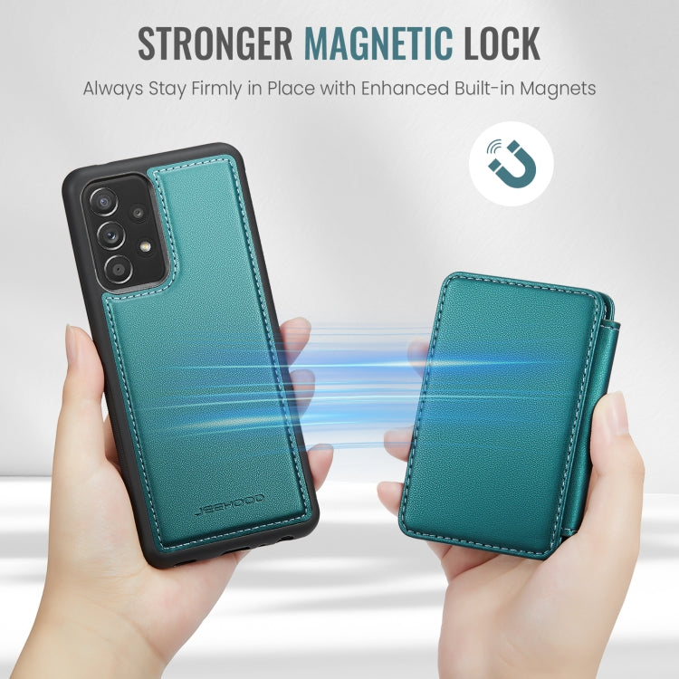 For Samsung Galaxy A23 JEEHOOD J05 Business Magnetic Style RFID Leather Phone Case(Blue Green) - Galaxy Phone Cases by JEEHOOD | Online Shopping UK | buy2fix