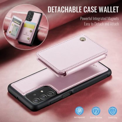 For Samsung Galaxy A23 JEEHOOD J05 Business Magnetic Style RFID Leather Phone Case(Pink) - Galaxy Phone Cases by JEEHOOD | Online Shopping UK | buy2fix
