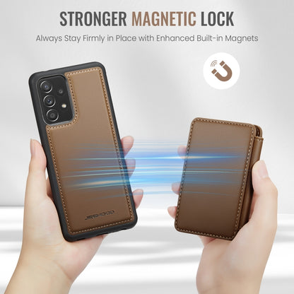 For Samsung Galaxy A23 JEEHOOD J05 Business Magnetic Style RFID Leather Phone Case(Brown) - Galaxy Phone Cases by JEEHOOD | Online Shopping UK | buy2fix