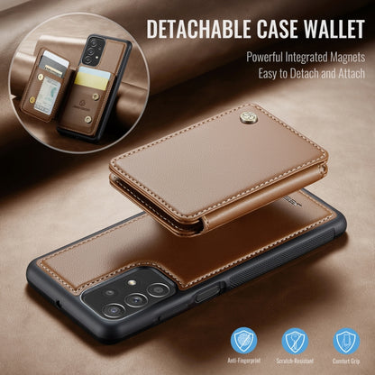 For Samsung Galaxy A23 JEEHOOD J05 Business Magnetic Style RFID Leather Phone Case(Brown) - Galaxy Phone Cases by JEEHOOD | Online Shopping UK | buy2fix