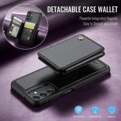 For Samsung Galaxy A24 4G JEEHOOD J05 Business Magnetic Style RFID Leather Phone Case(Black) - Galaxy Phone Cases by JEEHOOD | Online Shopping UK | buy2fix