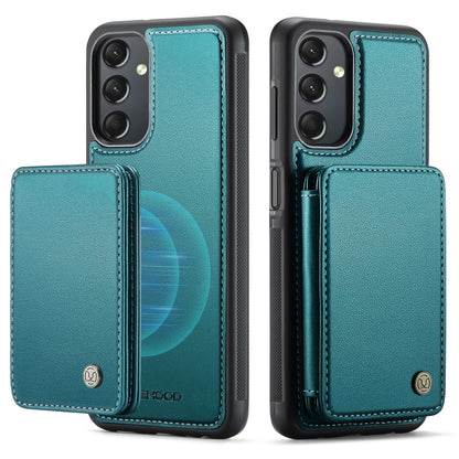 For Samsung Galaxy A24 4G JEEHOOD J05 Business Magnetic Style RFID Leather Phone Case(Blue Green) - Galaxy Phone Cases by JEEHOOD | Online Shopping UK | buy2fix