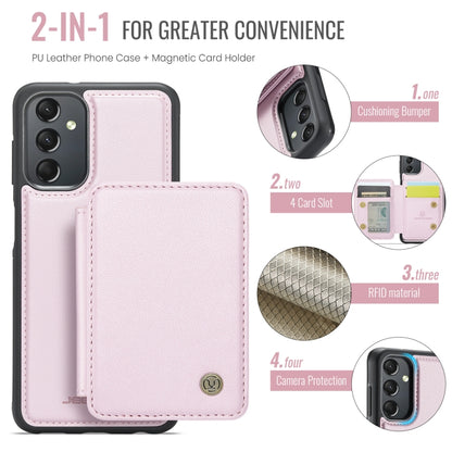 For Samsung Galaxy A24 4G JEEHOOD J05 Business Magnetic Style RFID Leather Phone Case(Pink) - Galaxy Phone Cases by JEEHOOD | Online Shopping UK | buy2fix