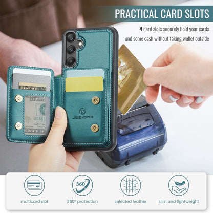 For Samsung Galaxy A25 JEEHOOD J05 Business Magnetic Style RFID Leather Phone Case(Blue Green) - Galaxy Phone Cases by JEEHOOD | Online Shopping UK | buy2fix