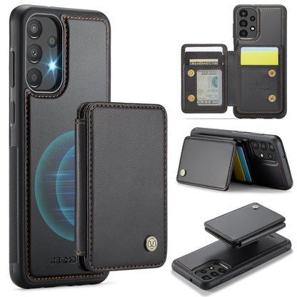 For Samsung Galaxy A33 5G JEEHOOD J05 Business Magnetic Style RFID Leather Phone Case(Black) - Galaxy Phone Cases by JEEHOOD | Online Shopping UK | buy2fix