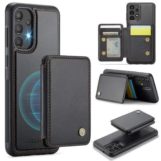 For Samsung Galaxy A33 5G JEEHOOD J05 Business Magnetic Style RFID Leather Phone Case(Black) - Galaxy Phone Cases by JEEHOOD | Online Shopping UK | buy2fix