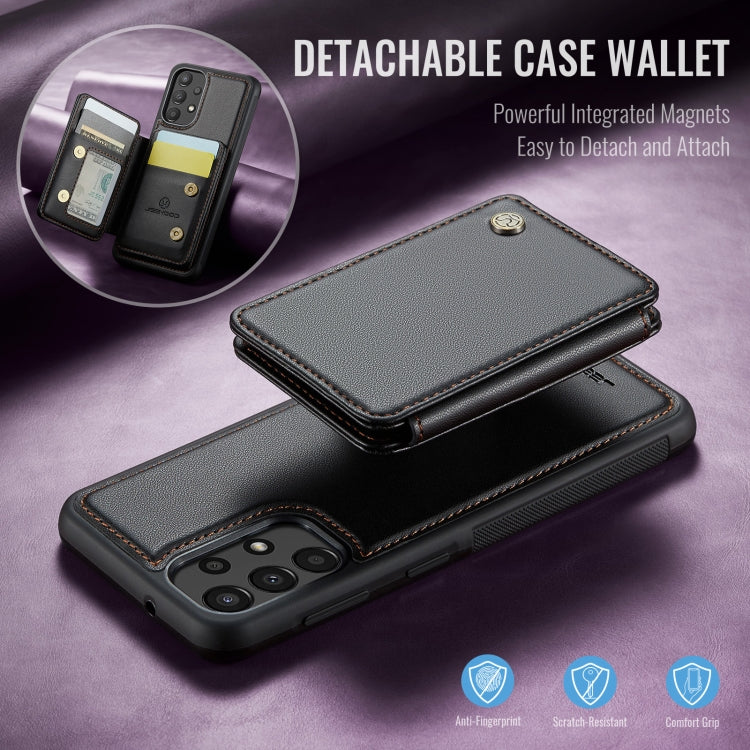 For Samsung Galaxy A33 5G JEEHOOD J05 Business Magnetic Style RFID Leather Phone Case(Black) - Galaxy Phone Cases by JEEHOOD | Online Shopping UK | buy2fix