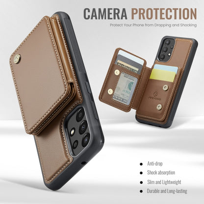 For Samsung Galaxy A33 5G JEEHOOD J05 Business Magnetic Style RFID Leather Phone Case(Brown) - Galaxy Phone Cases by JEEHOOD | Online Shopping UK | buy2fix
