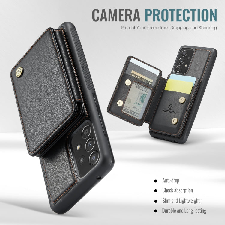 For Samsung Galaxy A53 5G JEEHOOD J05 Business Magnetic Style RFID Leather Phone Case(Black) - Galaxy Phone Cases by JEEHOOD | Online Shopping UK | buy2fix